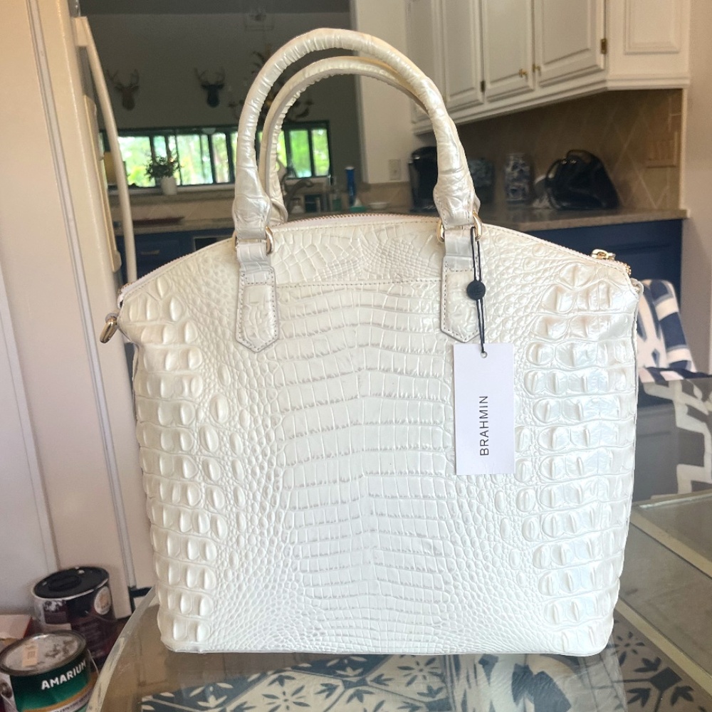 NWT BRAHMIN DUXBURY SATCHEL in FINAL PRICE "Daydream" color